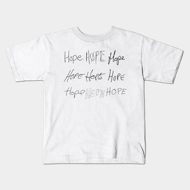 Hope - Supernatural Cast Handwriting - black font Kids T-Shirt by MeowOrNever